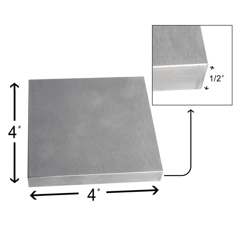 HimaPro Steel Bench Block 4"x4" Flat Anvil Jewelers Tool Metal Bench Block for Jewelry and Stamping (4"X4"X1/2") - Image 3